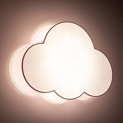 TK Lighting Plafondlamp Cloud, roze, 63 cm lang, textiel, wolk, E27