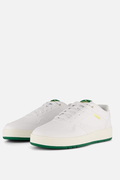 PUMA Court Classic Unisex Sneakers - PUMA White-Vine-PUMA Gold