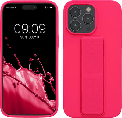 kwmobile back cover voor smartphone - geschikt voor Apple iPhone 14 Pro Max - 1x beschermhoesje van kunststof - In neon roze