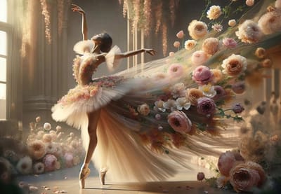 Ballet in Bloom - Mint by Michelle decoupage papier A1