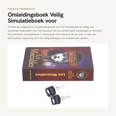 Dailygoods- Omleidingsboek Veilig - Simulatieboek - Sleutel voor Contant Geld - Muntgeld - Bankpasjes - Sieraden - Spaarboekje