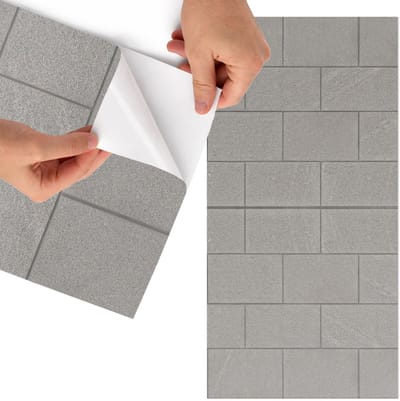 Tulup Meubelfolie - Grijze blokken Meubelfolie - 65x130 cm - Grijs Meubelfolie - Decoratiefolie Zelfklevend - Minimalist Meubelfolie - Meubelfolie Zelfklevend - Badkamer decoratie - Texturen