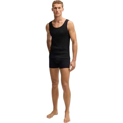 Boss Heren-tanktop met ronde hals en normale pasvorm (set van 3) (Zwart)