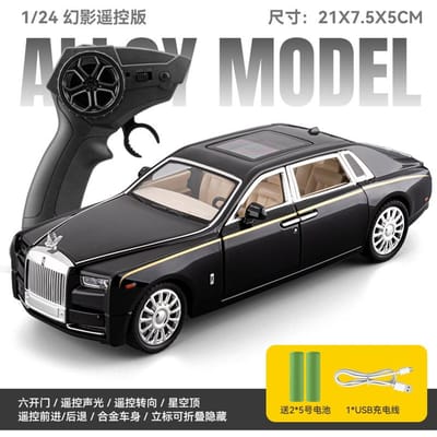 Afstandsbediening 1:24 Rolls Royce Phantom Viii Luxe Vlaggenschip Sedan Legering Model Metaal Diecast Auto Model Verzamelingen Hobby Cadeaus