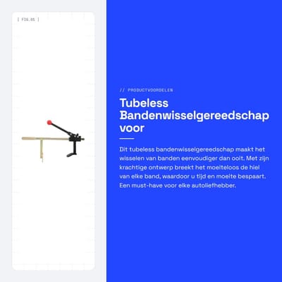 Dailygoods - Tubeless Bandenwisselgereedschap voor Handmatige Aandrijving