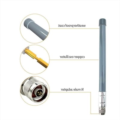 LoRa Helium Antenne - WiFi Omni Antenne - Hotspot Mijnbouw - Hoge Versterking 3dBi - 20cm Lengte - Grijs
