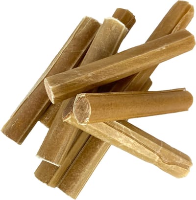 Petsnack - Hondensnack - Geperste Kauwstaaf Met Rund - Gedroogde Buffelhuid - 12.5 cm - 25 stuks