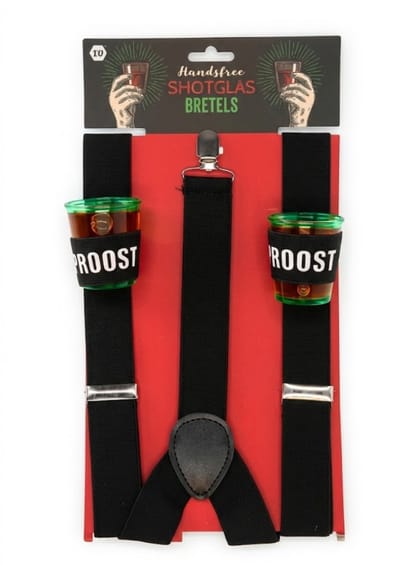 Bretels Shotglas - Verstelbaar - Zwart - One Size - Volwassenen