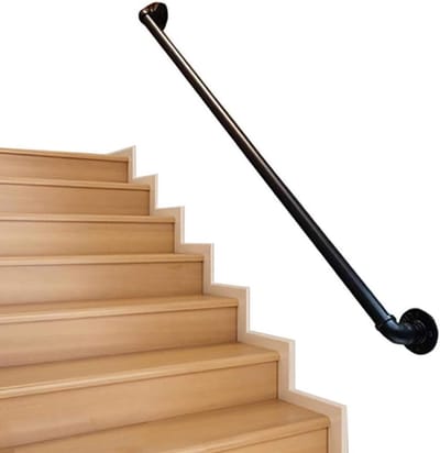 Trapleuning Set - Balkon Reling - Veiligheid Verhoging - 200kg Draagkracht - Diverse Lengtes - Zwart