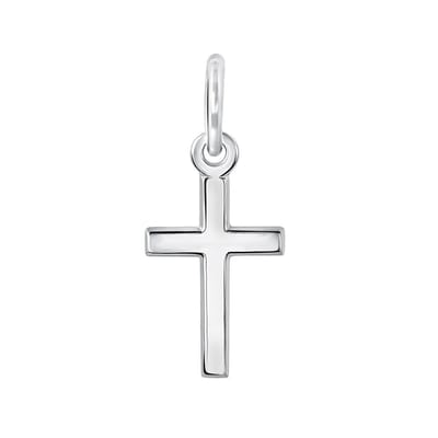 Lucardi Dames Zilveren hanger kruis - Hanger - 925 Zilver - Zilverkleurig