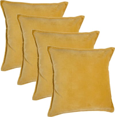 Atmosphera Bank/sierkussens Sophia - 4x stuks - 45 x 45 cm - polyester met rits