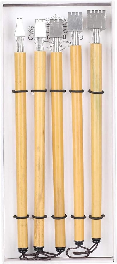 Kalligrafiepen van natuurlijk bamboe materiaal - Set van 5 stuks - Voor kunstenaars en schoolbenodigdheden