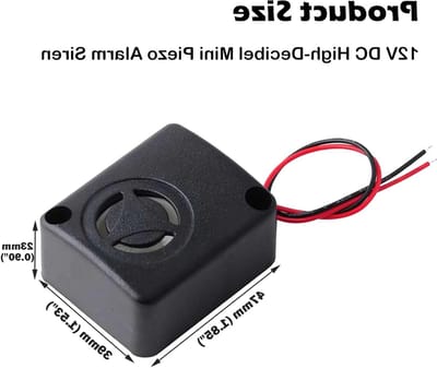 Alarmsirene Buzzer - Luid Alarm - Diefstal Beveiliging - Hoge Decibel - 4 Stuks 12 Volt - Zwart