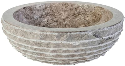 Aloni MARMEREN ALUR WASKOM MET GEPOLIJSTE BINNENZIJDE - GRIJS 35X15CM