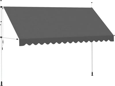 Uitschuifbare Zonnescherm - Terrasscherm Luifel - Buiten Leven - Water- en Vuilafstotend - 400 cm - Antraciet