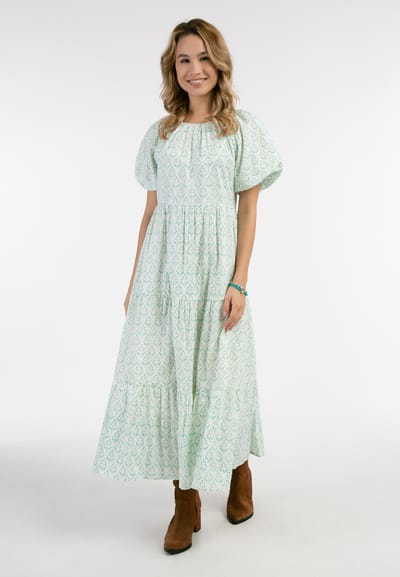 IZIA Maxi-jurk met korte mouwen Dames turkoois