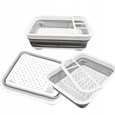 Opvouwbare Silicoen Afdruiprek Organizer Keuken