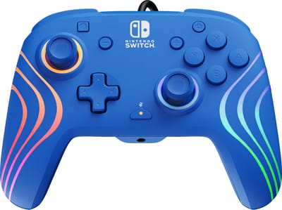 PDP Afterglow WAVE - Gaming Controller - RGB - 3,5mm Jack - Geschikt voor Nintendo Switch - Blauw