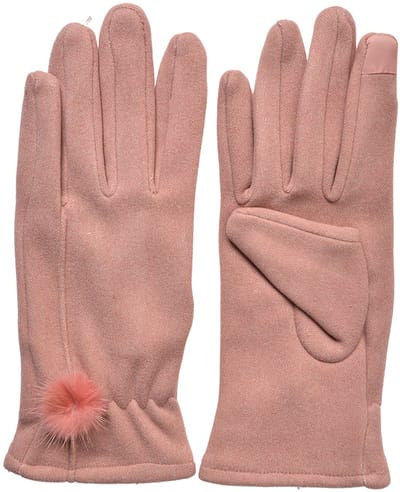Clayre & Eef Handschoenen Winter 9x23 cm Roze Polyester