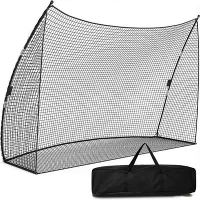 CORE Golf Oefennet - Groot Formaat - Draagbaar Golf Trainingsnet - Stabiel Oefennet voor Binnen en Buiten - Inclusief Opbergtas en 4 Haringen - Golf Trainingshulp voor Thuisgebruik - 305x93x217cm - Zwart/Rood