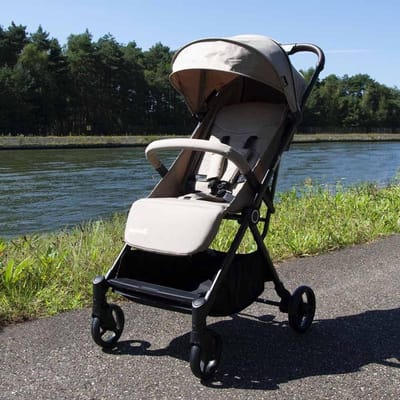 Lichtgewicht Kinderwagen - Reisbuggy - Praktisch Reizen - Automatisch Inklappen - 6.6 kg - Beige