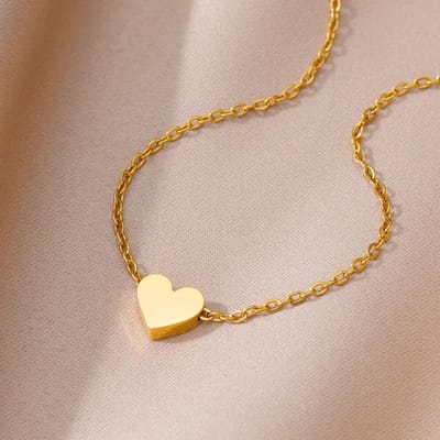 Meerlaagse Hartvormige Hanger Kettingen Voor Vrouwen Roestvrij Staal Ketting Choker Zircon Maan Ster Ketting Vrouw Bruiloft Sieraden Cadeau 45cm gray