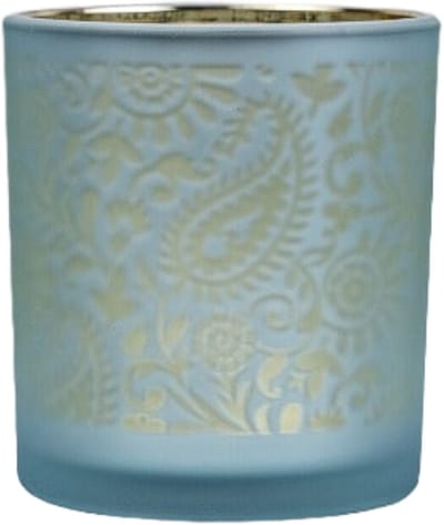Mars & More - Windlicht 'Paisley' - Turquoise (Small, 8cm)