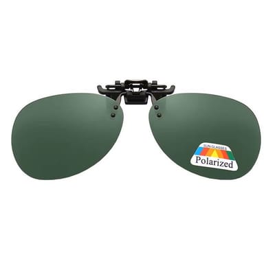 Loud and Clear® Clip On Zonnebril - Piloten - Overzet - Opzet - Heren - Dames - Groen - Opklapbaar - Gepolariseerd