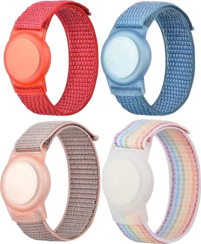 Airag polsband voor kinderen | 4 STUKS | Airtag armband kind | Airtag kind | Airtag kinderband | Model 2022 |