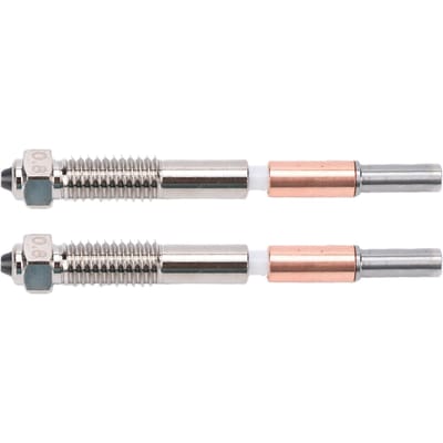2 Pièces Buse Bimétallique de Remplacement pour Imprimante 3D QIDI Q2 Q2C Buse en Acier Trempé 0.8mm avec Gorge Céramique Intégrée gray