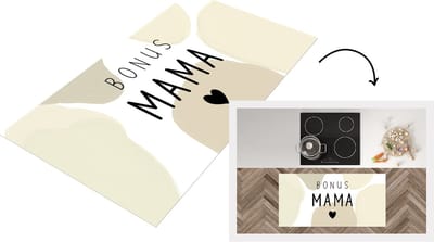 Keukenloper - Loper keuken - Spreuken - Mama - Bonus mama - Quotes - 120x60 cm - Keukenloper vinyl