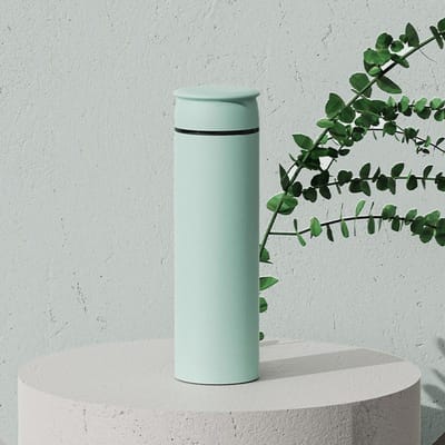 High-end Naadloze Thermosfles Vrouwelijk 316 Roestvrij Staal Mode Eenvoudig Hoogwaardige Zakelijke Beker 400ml groen