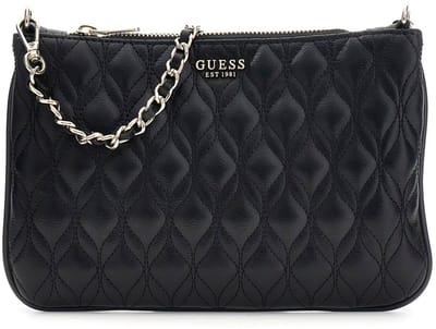 GUESS handtas accessoiretas Maxine Quilted Flat Pouch Black zwart
