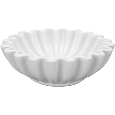 Witte Hars Decoratieve Kom Handgemaakt Ruches Geribbelde Kom Golvende Kom Moderne Woondecoratie S