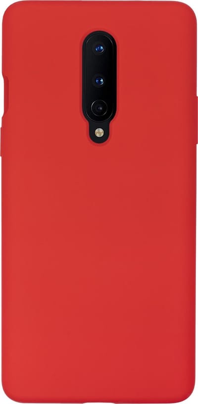 BMAX Siliconen hard case hoesje geschikt voor Oneplus 8 - Hard Cover - Beschermhoesje - Telefoonhoesje - Hard case - Telefoonbescherming - Rood