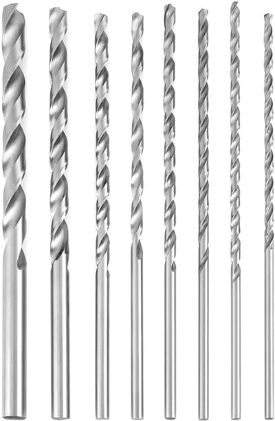 Allecto - Yosoo 8-delige Boor Set - 200mm Lange Hss Spiralboor voor