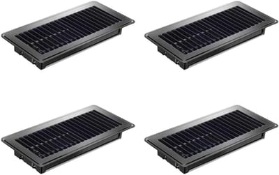 Vloerroosters - Ventilatieroosters - Warmteverdeling - Robuust Ijzer - 4x10 Inch - Zwart