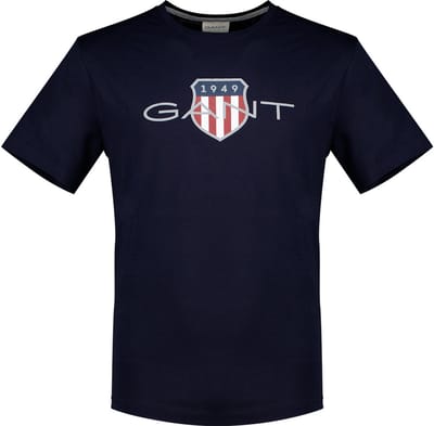 Gant Archive Shield Regular Fit T-shirt Met Korte Mouwen Blauw S Man