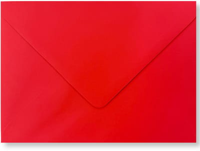 Cards & Crafts 25 Luxe Enveloppen 13x18 cm - Kerst Rood - 110g/sm - Puntklepsluiting