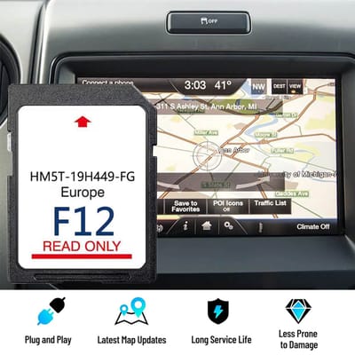 NAVINESA Update 64 GB EU Kaart Versie voor Ford Focus Sinds 2014 Sync2 F12 volledige Europa Navigatiesysteem GPS SD-kaart HM5T-19H449-FG 64GB-F12