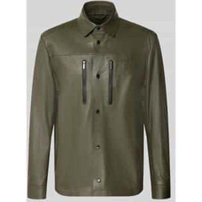 regular fit leren jack van echt lamsleer model 'LH_PS SPIRIT70 ST' - Porsche x BOSS