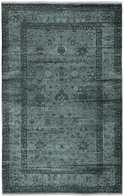 Kelim Vintage Vloerkleed - Groen 80 x 150 cm - Premium Laagpolig Woonkamer Tapijt - Boho Stijl - Anti-Slip, Machinewasbaar & Super Zacht