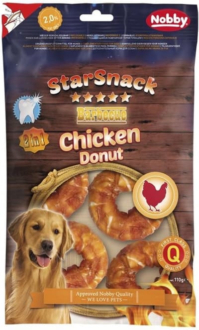 Heerlijke Barbecue Chicken Donuts voor Honden - 3 Stuks (3 x 110g)