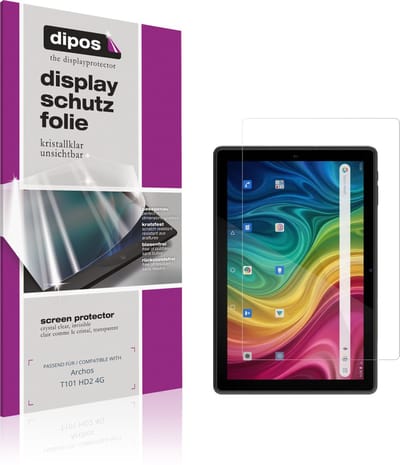 dipos – 2x Beschermfolie geschikt voor Archos T101 HD2 4G | Krasbestendige & heldere Screenprotector Ultra-Thin
