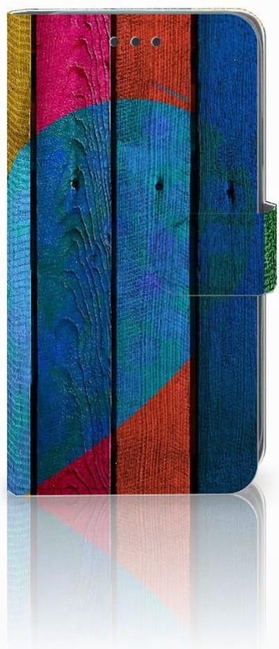 Boekhoesje voor Apple iPhone Xr Book Style Case Wood Heart - Cadeau voor je Vriend