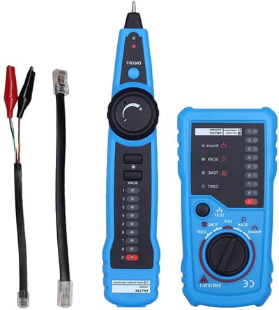 Kabeltester - Draadtracker Netwerk - Fouten Opsporen - PoE Test Functie - RJ45 RJ11 - Zwart