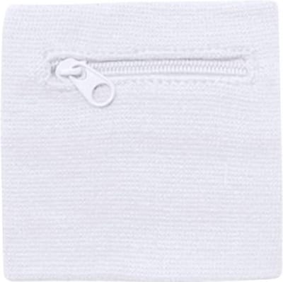 Go Go Gadget - Zweetbandje - Polsbandje - Sportband - Met rits - Geld opbergen - 8*8cm - 1 stuk - Wit