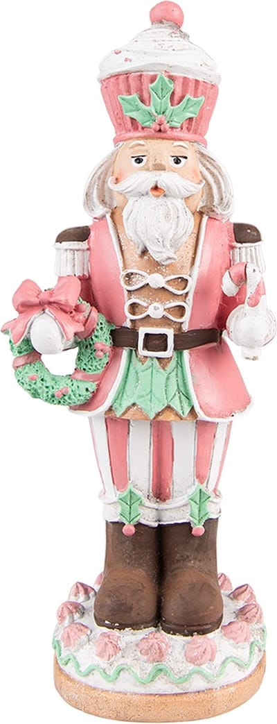 Clayre & Eef Beeld Notenkraker 24 cm Roze Kunststof