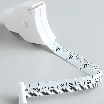 Lichaamsmeetlint - Intrekbaar lint - Fitness bijhouden - Automatische meting - 150 cm - Wit