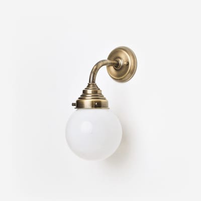 Wandlamp Bol Ø 15 Curve Brons - Art Deco Trade